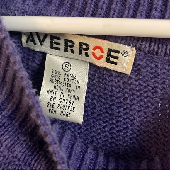 90s Vintage Oversized Purple Knit Sweater Tunic - Picture 3 of 5